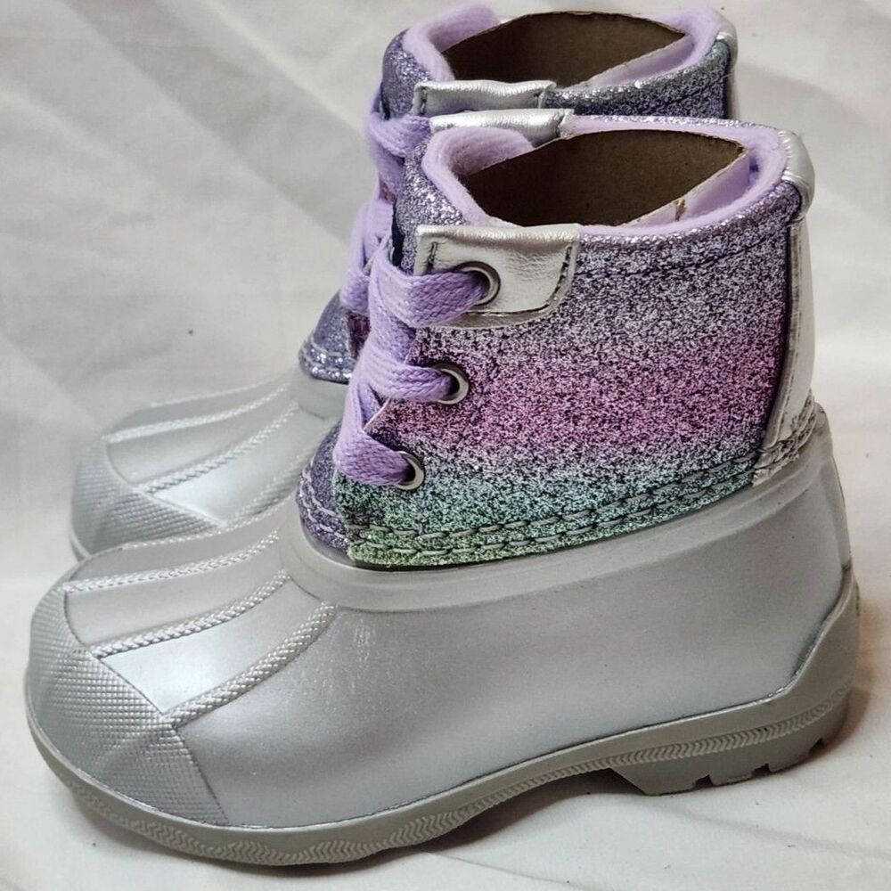 Sperry Port Boot Toddler Girl Size 6 Multicolor Shimmer